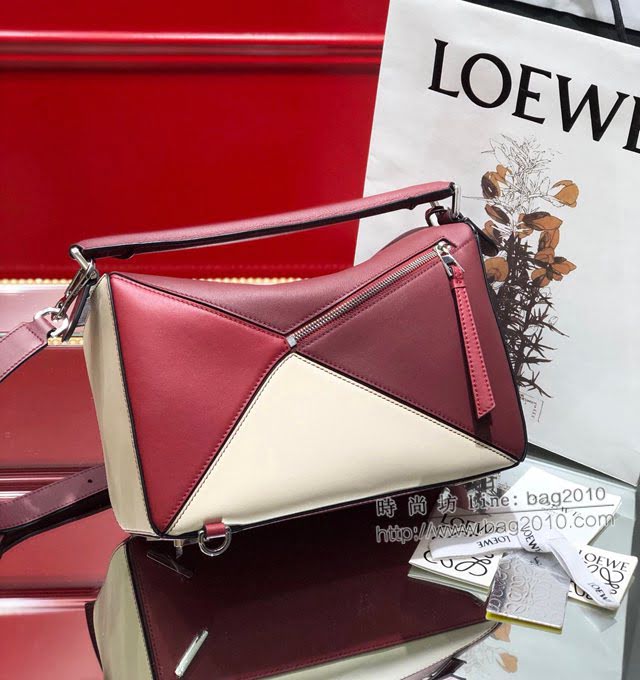 LOEWE經典爆款包包 羅意威中號Puzzle幾何拼接手提斜挎包 10171  tcl1139
